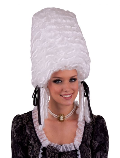 Haute blanc luxe perruque Pompadour
