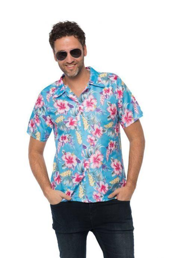 hawai hemd luxe flowers blauw