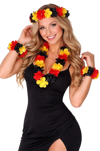 Hawai Set België - Krans, Haarlint & Armbanden