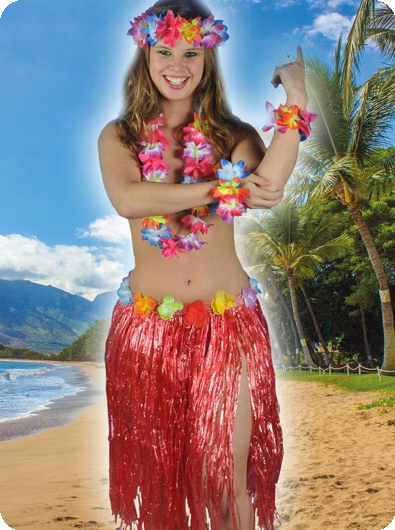 Hawaii jupe rouge