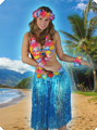 Hawaii skirt blue