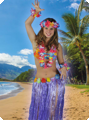 Hawaii skirt purple