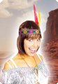 Headband indian with two feathers