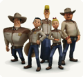 Hemd jerommeke met spieren taxas rakkers cowboy