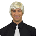 Heren pruik steil licht blond