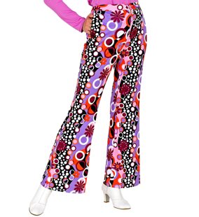 hippie disco pants ladies with print groovy