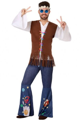 Hippie flower power mannen kostuum