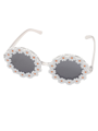 Hippie glasses with white flowers