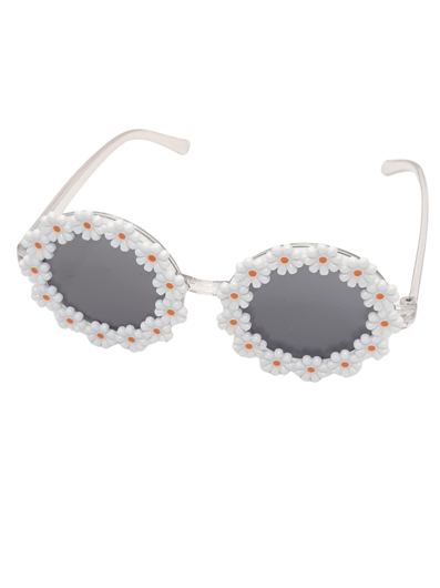 Hippie glasses with white flowers