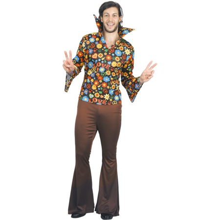 Hippie jaren 70 shirt voor heren