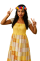 Hippie jurk met bloemen