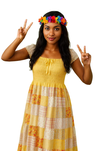 Hippie jurk met bloemen