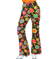Hippie pants for women with colorful flowers