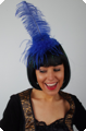 Hoedje met pluim Blauw