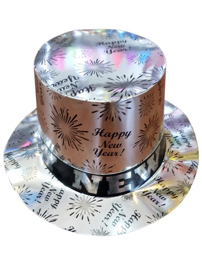 Hoge hoed happy new year karton