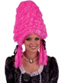 Hoge luxe pompadour pruik fuchsia