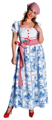 Hollandse boerin verkleed jurk met delftsblauwe print