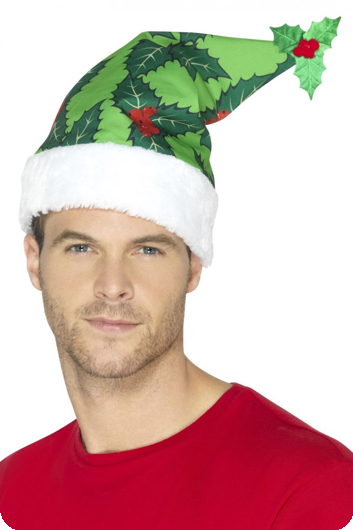 Holly Berry Santa Hat