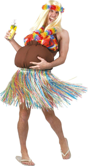 homme hula hawaïen costume de grossissement