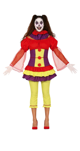 Horror clown dames verkleed pak