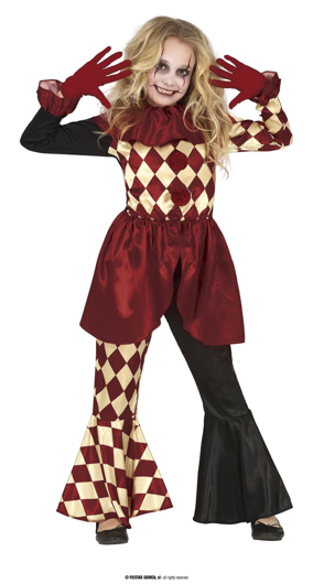 horror clown girls dress up suit