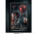 Horror clown raam decoratie 80 x 120 cm