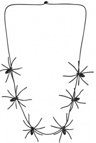 Horror Spinnenketting 60cm - Halloween Accessoire