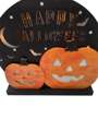Houten deco halloween pompoen  met licht