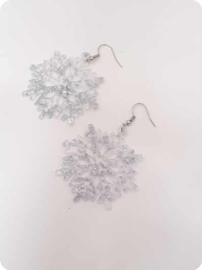 Ice crystal earrings