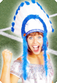 Indians headdress white blue