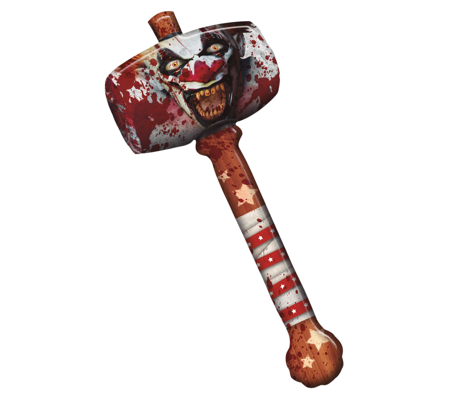 Inflatable clown hammer 90 cm