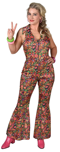 Jaren 70 jumpsuit Paisley flower