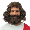 Jesus disguised wig with crown of thorns
