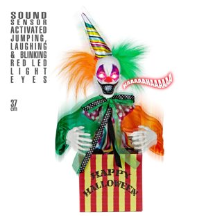 jumping halloween clown 37cm