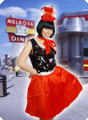 Jupe et foulard retro rouge