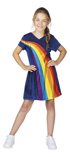K3 Regenboogjurk Blauw - Kinderkostuum
