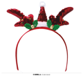 kerst diadeem met glitters