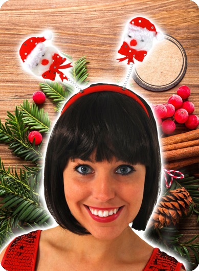 Kerst diadeem met sneeuwman