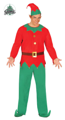 kerst elf mannen pak