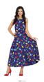 Kerst jurk voor dames met lampjes print