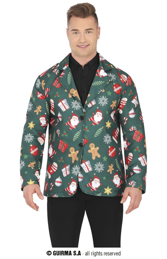 kerst kostuum vestje met print