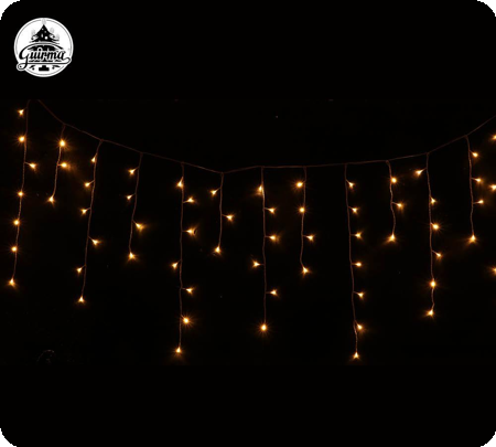 kerst licht gordijn 300 white warm LED 9 MTS.