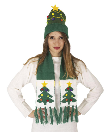 kerst muts en sjaal kerstboom