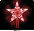 kerst piek ster met rood licht