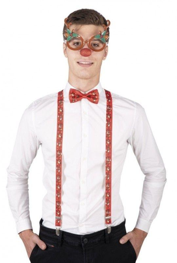 kerst set bril/bretellen/strik