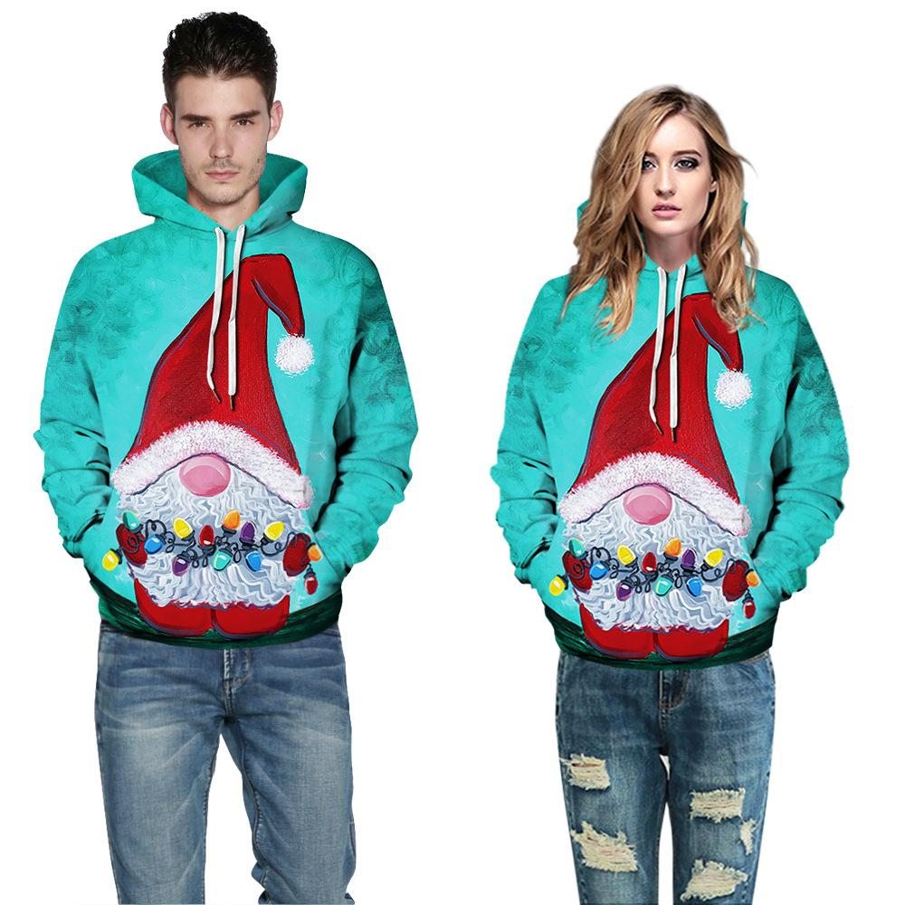 kerst sweater met kap kerstman