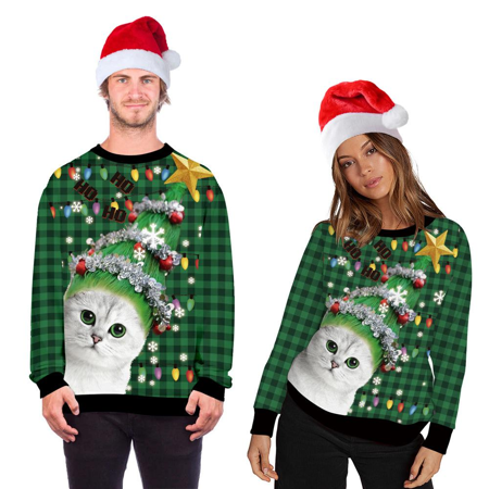 Kerst sweater Purrrfect met kat