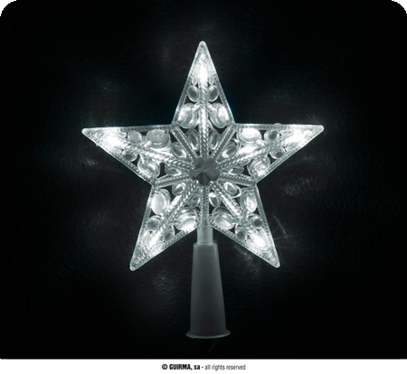 kerst topper met wit licht