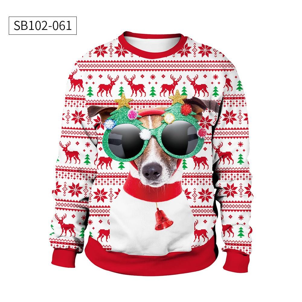 kerst trui hond met bril
