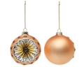 kerstbal retro goud per stuk